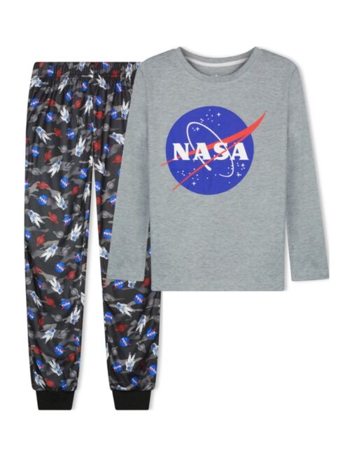 Sleep On It Big Boys Jersey Top and Flannel Jogger Pants, 2 Piece Set