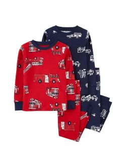 Toddler Boy Carter's Firetruck Tops & Bottoms Pajama Set