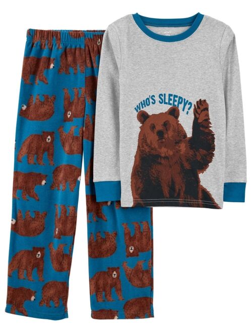 Carter's Big Boys Jersey Fleece Pajama, 2 Piece Set
