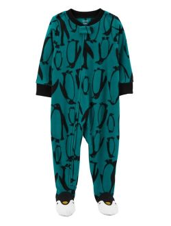 Toddler Boys One-Piece Penguin Fleece Footie Pajama
