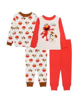 Toddler Boys Sesame Street Pajamas, 4 Piece Set