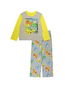 AME Little Boys Pokemon Pajamas, 2 Piece Set