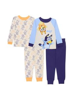 Toddler Boy Bluey "Bluey Duo" 4-Piece Pajama Set