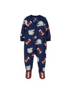 Baby Boy Carter's Football Fleece Footie Pajamas
