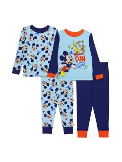 Disney's Mickey Mouse Toddler Boy "Fun Starts Here" 4-Piece Pajama Set
