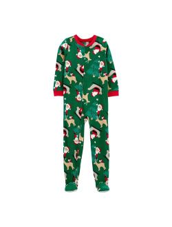 Boys 4-14 Carter's 1-Piece Holiday Fleece Footie Pajamas
