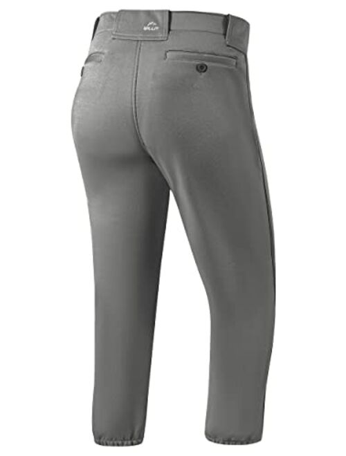 Willit Women's Softball Pants Belted Low Rise Fastpitch Pants UPF 50+