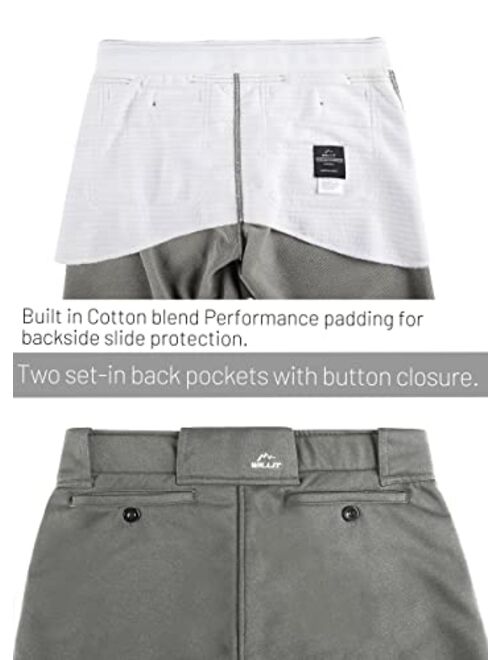 Willit Women's Softball Pants Belted Low Rise Fastpitch Pants UPF 50+