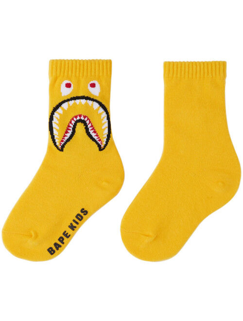 BAPE Kids Yellow Shark Socks