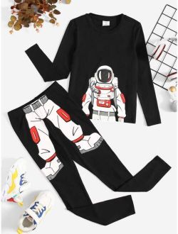 Boys Astronaut Print PJ Set