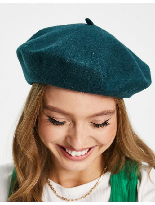 Monki beret in forest green