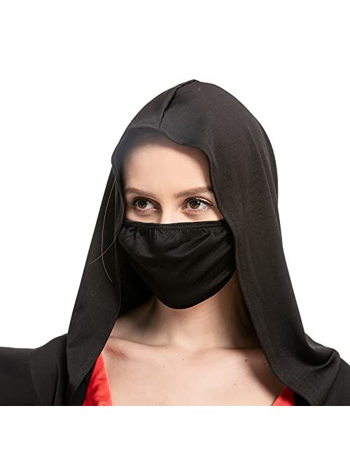Spooktacular Creations Adult Women Ninja Costume, Deluxe Ninja Costume Set for Halloween Party Dress Up Cosplay