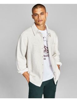 Men's Oversized-Fit Fleece Shirt Jacket