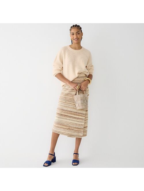 J.Crew Space-dyed wrap sweater-skirt