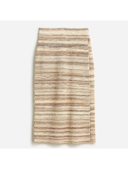 J.Crew Space-dyed wrap sweater-skirt