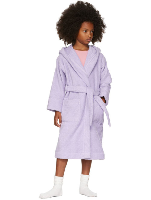 Tekla Kids Kids Purple Hooded Bathrobe
