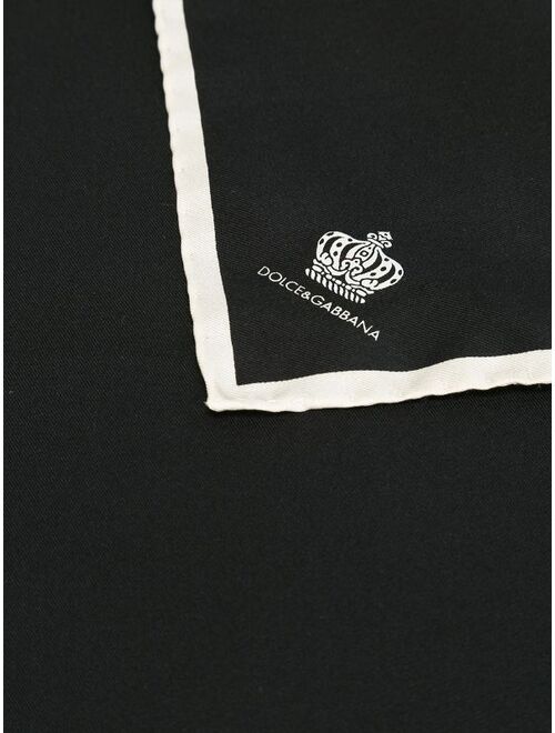 Dolce & Gabbana crown print pocket square