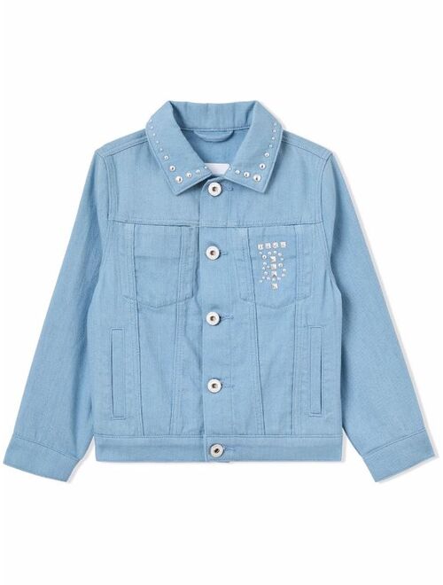 Burberry Kids monogram motif Japanese denim jacket