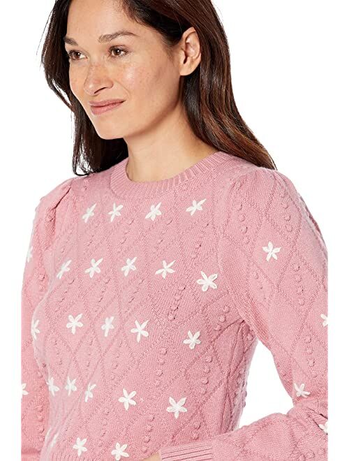 English Factory Floral Handmade Embroidery Sweater
