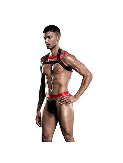 Ctreela Bandage Lingerie for Men, Adult Slave Role Play Halloween Costumes, Sex Cosplay Party Outfits, Body Harness with Thong