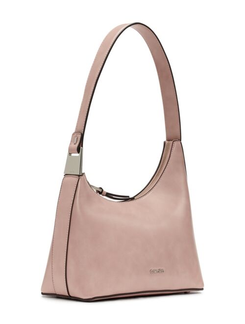Calvin Klein CALVIN KLEIN Womens Holly Asymmetrical Top Zipper Shoulder Bag