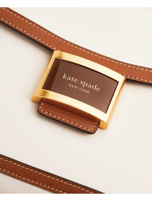 kate spade new york KATE SPADE NEW YORK Katy Colorblocked Textured Leather Medium Shoulder Bag