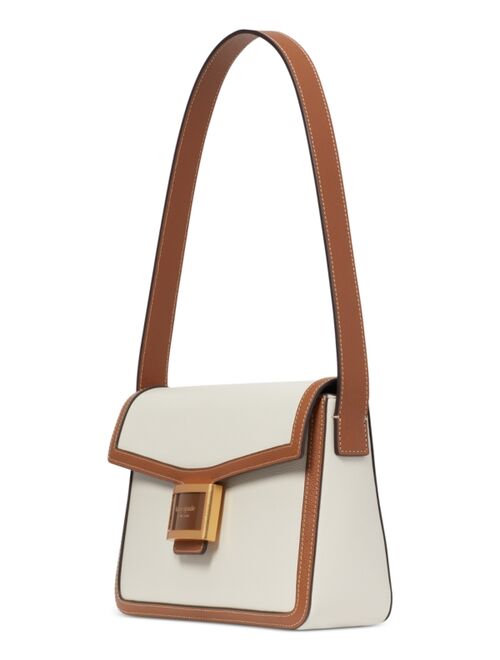 kate spade new york KATE SPADE NEW YORK Katy Colorblocked Textured Leather Medium Shoulder Bag