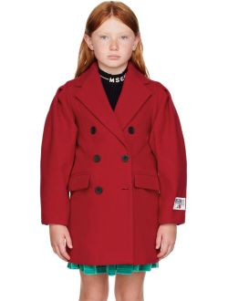 KIDS Kids Red Double-Breasted Coat