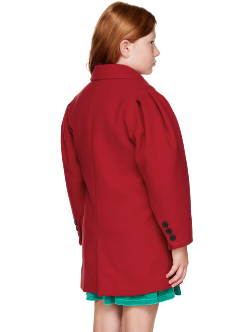 MSGM KIDS Kids Red Double-Breasted Coat
