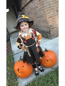 Girls Toddler Pumpkin Patch Scarecrow Costume