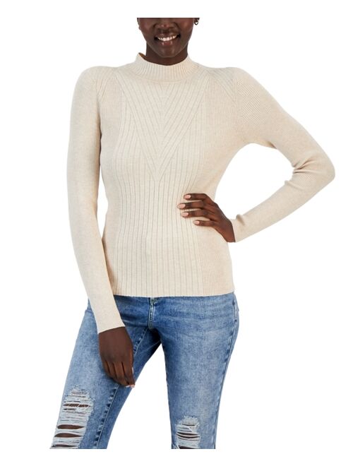 INC International Concepts INC INTERNATIONAL CONCEPTS Women's Detail Ribbed Mock Neck Sweater, Created for Macy's