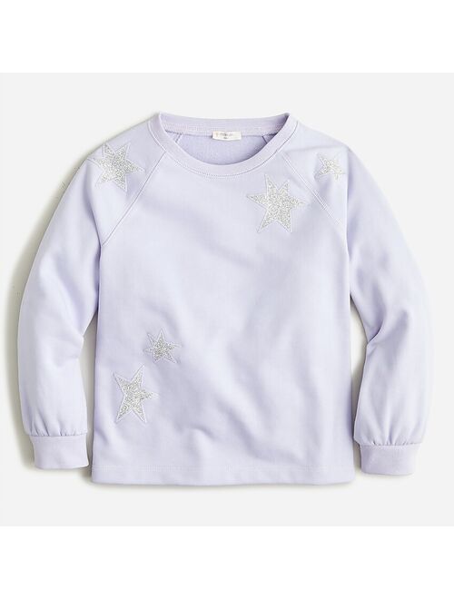 J.Crew Girls' glitter star graphic sweatshirt