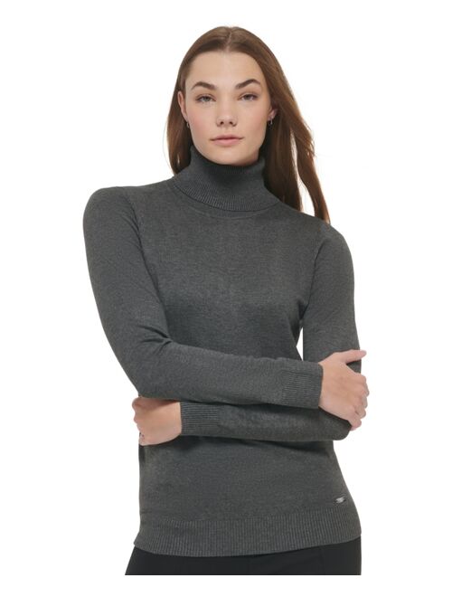 Buy CALVIN KLEIN Women's Ribbed Turtleneck Sweater online | Topofstyle