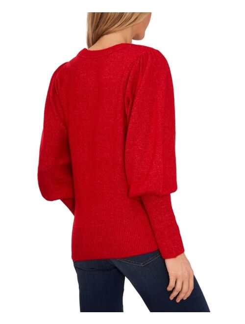 CECE Puff-Sleeve Sweater