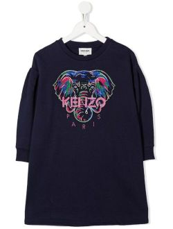 Kids Elephant-motif sweatshirt dress