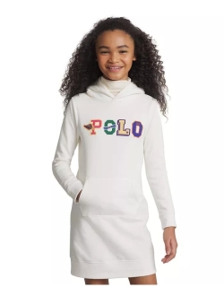 Big Girls Long Sleeves Logo Fleece Hoodie Dress