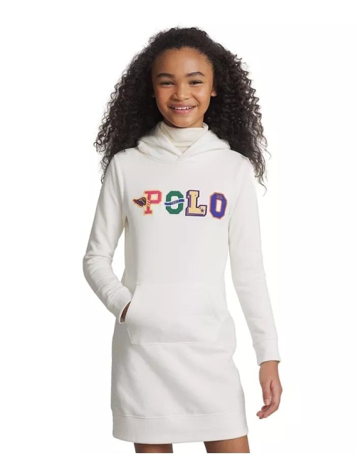 POLO RALPH LAUREN Big Girls Long Sleeves Logo Fleece Hoodie Dress
