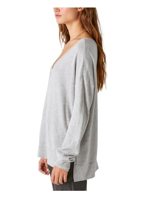 LUCKY BRAND Women's Cloud-Soft V-Neck Long-Sleeve Sweater