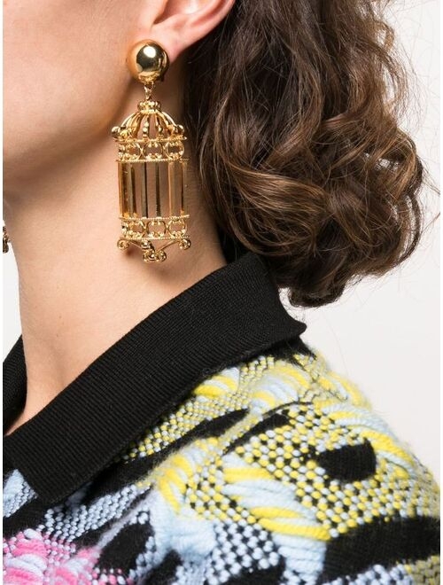 Moschino Baroque Cage drop earrings