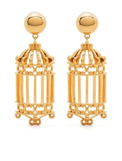 Moschino Baroque Cage drop earrings