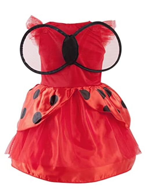 IKALI Ladybug Costume Ballerina Beetle Wings Fancy Dress up Outfit Ladybird Suit