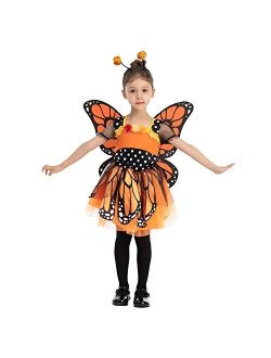 Unique Fantasy Monarch Butterfly Costume for Kids Halloween