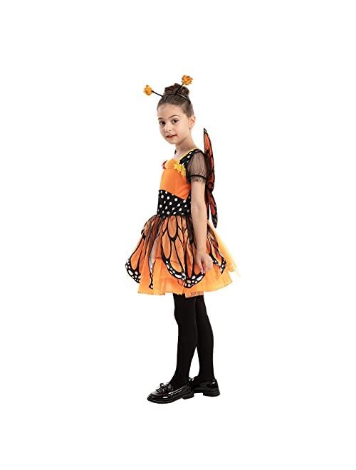 Spooktacular Creations Unique Fantasy Monarch Butterfly Costume for Kids Halloween