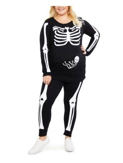 Plus Size Skeleton Maternity Halloween Costume