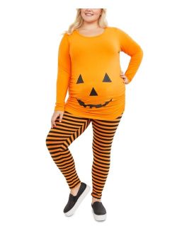 Plus Size Pumpkin Maternity Halloween Costume