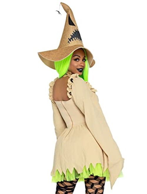 Leg Avenue Women's 3 Pc Bugged Out Baddie Costume with Dress, Choker, Hat