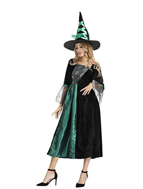 Grebrafan Witch Costume for Women Halloween Costumes Gothic