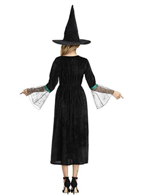 Grebrafan Witch Costume for Women Halloween Costumes Gothic