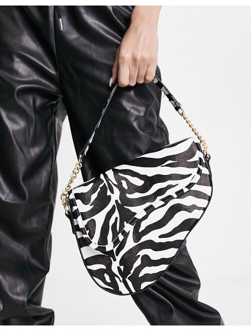 Public Desire The Fox shoulder bag in zebra