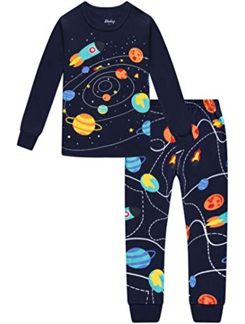 shelry Truck Boys Pajamas Toddler Sleepwear Clothes T Shirt Pants Set for Kids Size 1Y-14Y
